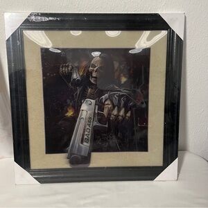 Big Boss Badass 3D Hologram Grim Reaper New Skull Art Black Frame Wall Frame